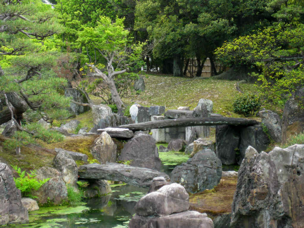 Slottsträdgården i Nijō Castle