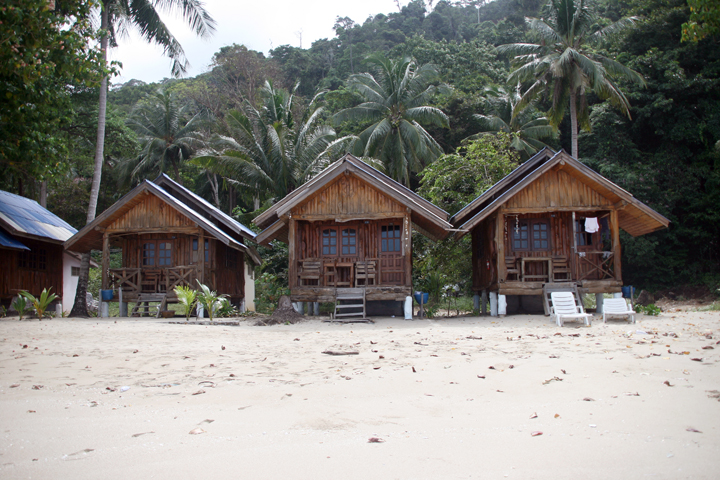 wooden bungalows