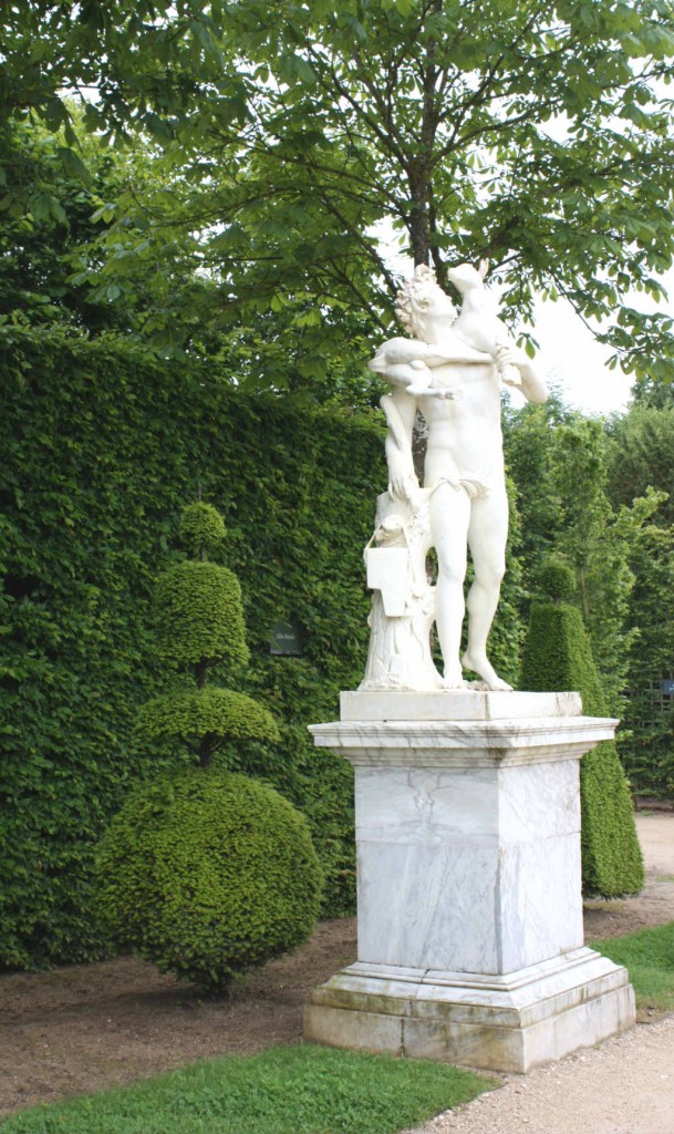 Slottsträdgården i Versailles i Frankrike
