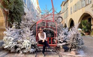 travelgrip i biot på julmarknad
