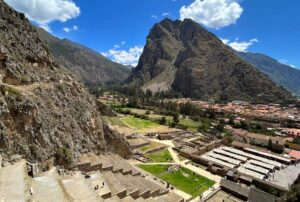arkeologiska platsen ollantaytambo i Peru