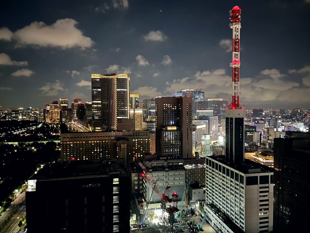 utsikt från hotellrum i tokyo