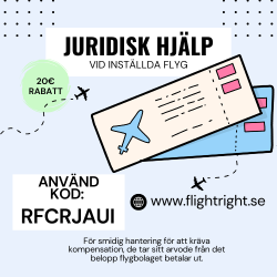 rabattkod för kompensation från flygbolag